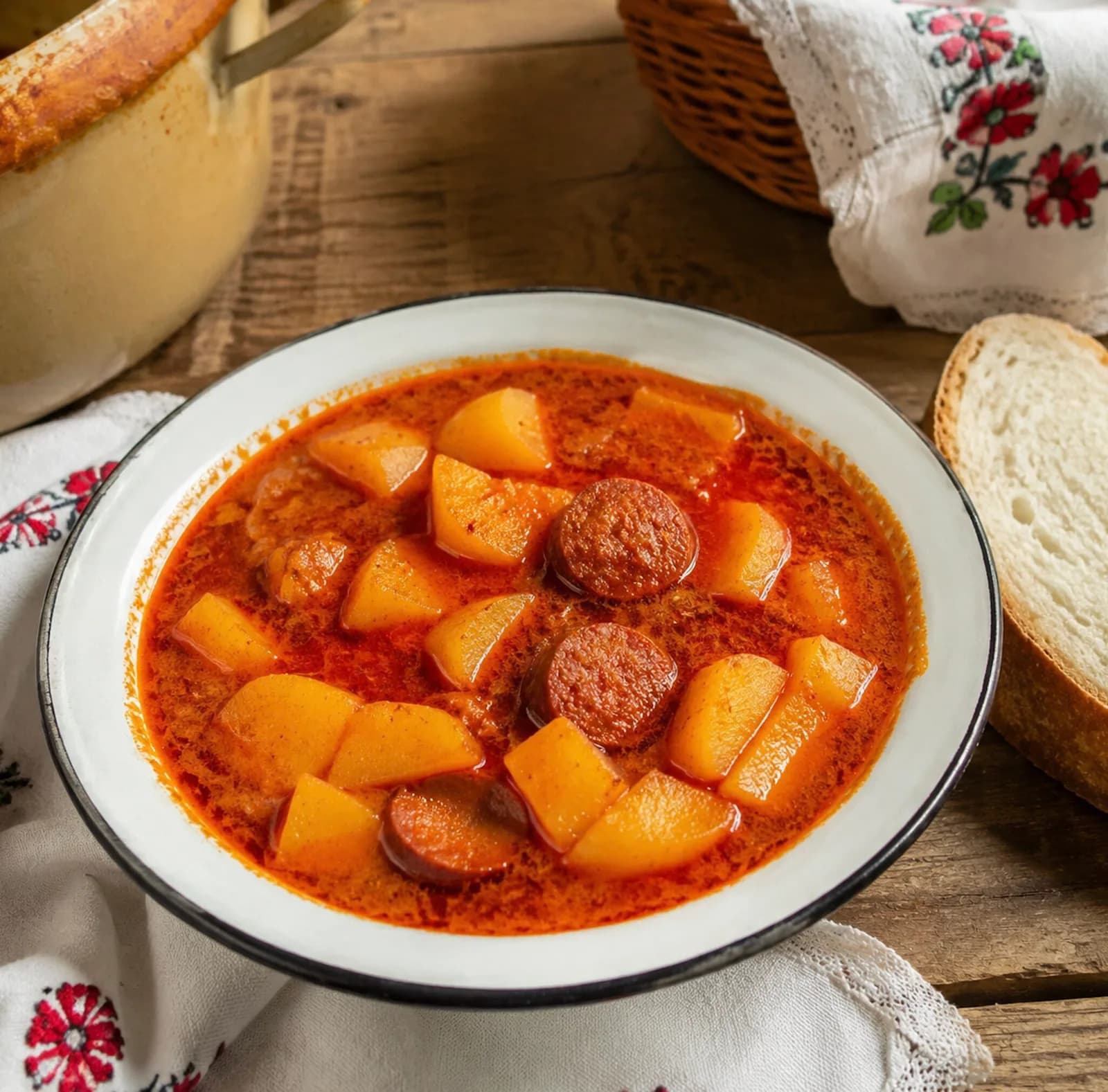 Kolbászos paprikás krumpli recept
