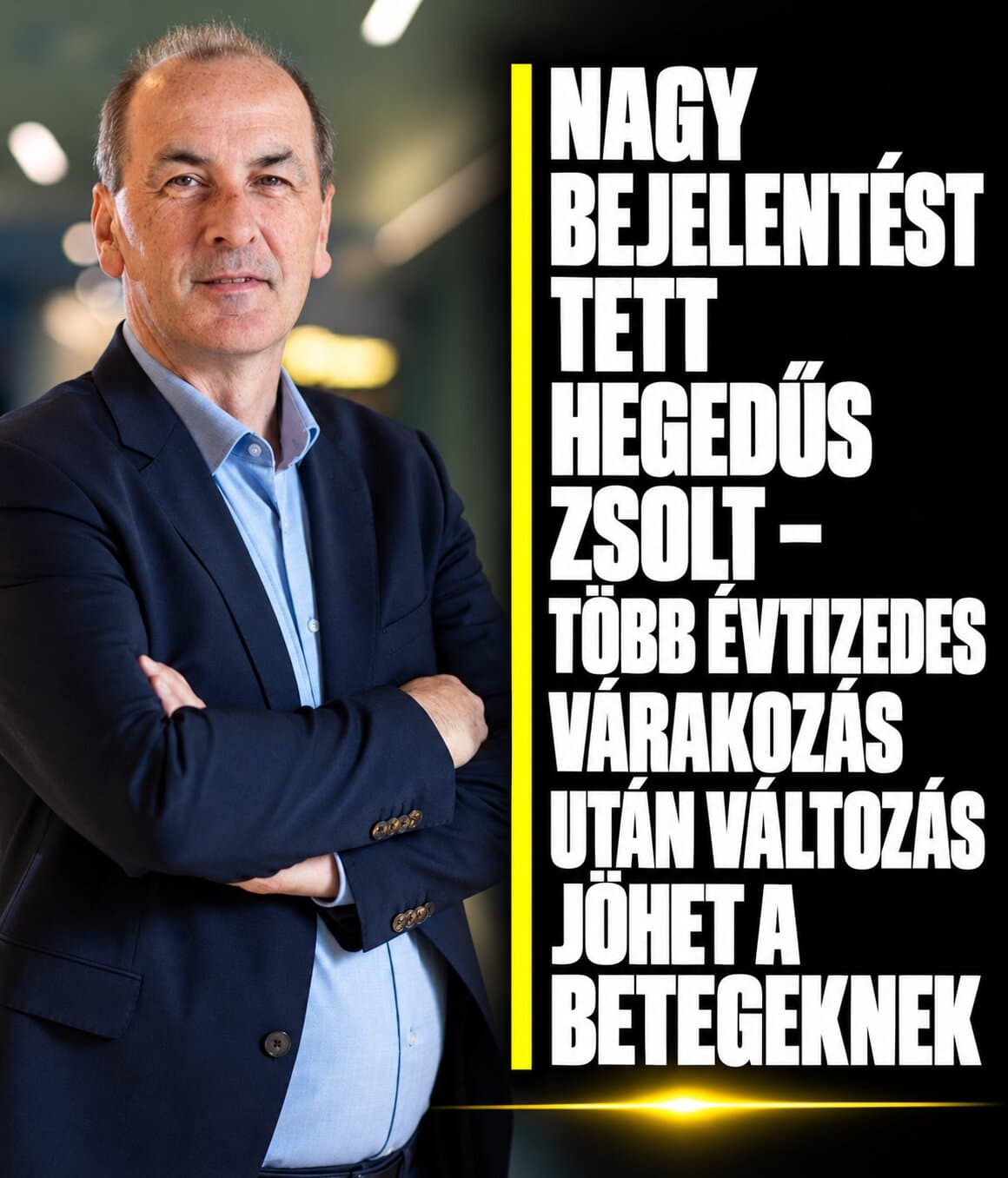 Nagy bejelentést tett Hegedűs Zsolt – több évtizedes várakozás után változás jöhet a betegeknek
