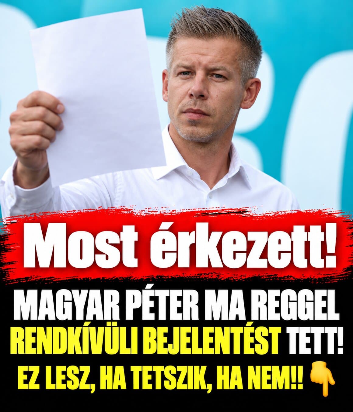 🔴 FRISS! Most érkezett ! Magyar Péter ma reggel rendkívüli bejelentést tett! Ez lesz, ha tetszik ,ha nem!! 👇 Cikk a hozzászólásoknál >>>