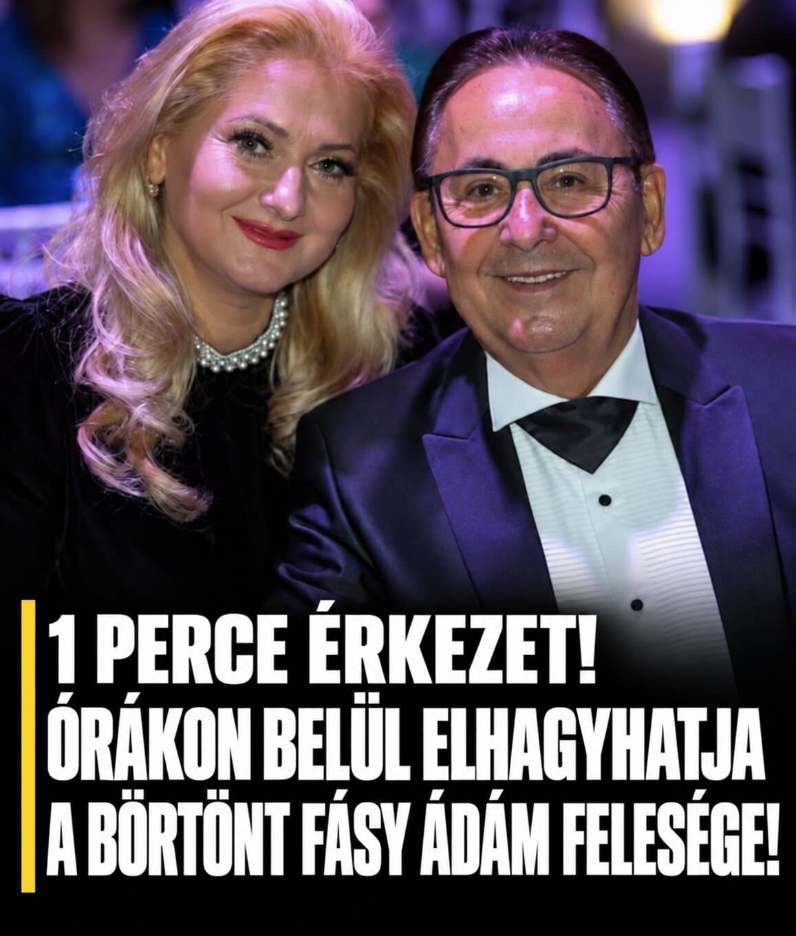 1 perce érkezett! Órákon belül elhagyhatja a börtönt Fásy Ádám felesége!