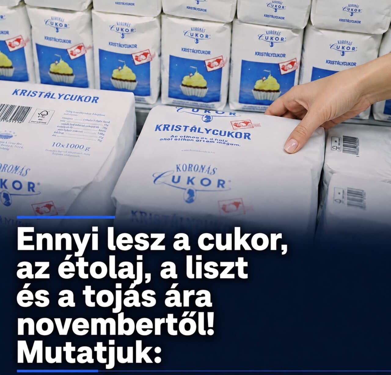 Ennyi lesz a cukor, az étolaj, a liszt és a tojás ára novembertől! Mutatjuk:
