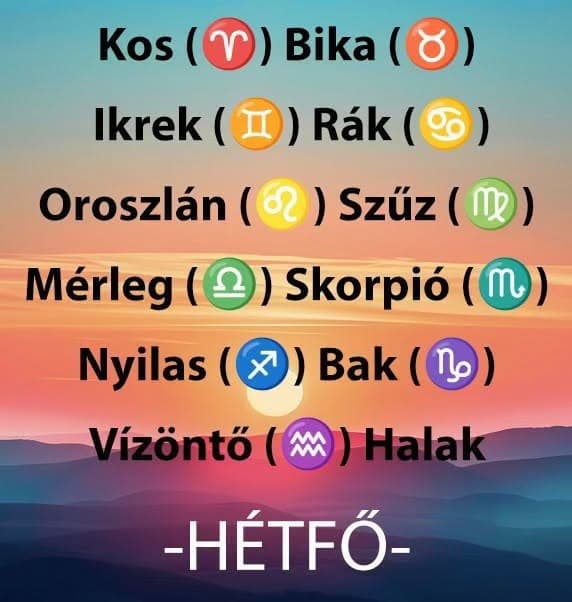 Komoly változást hoz a mai nap! Kos - Bika - Ikrek-Rák-Oroszlán-Szűz-Mérleg-Skorpió-Nyilas-Bak - Vízöntő - Halak figyelem!Hatalmas változást hoz a mai nap!Mai horoszkóp (HÉTFŐ)