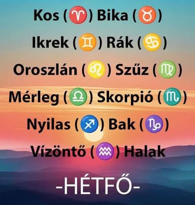 Komoly változást hoz a mai nap! Kos - Bika - Ikrek-Rák-Oroszlán-Szűz-Mérleg-Skorpió-Nyilas-Bak - Vízöntő - Halak figyelem!Hatalmas változást hoz a mai nap!Mai horoszkóp (HÉTFŐ)