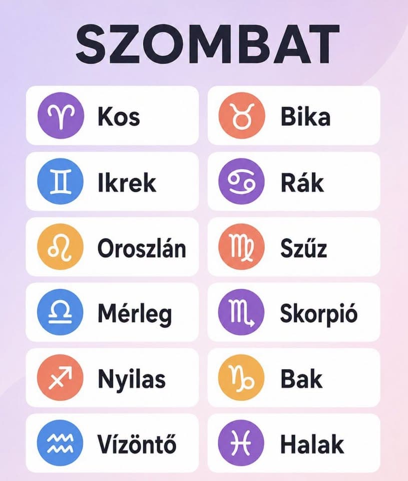 Komoly változást hoz a mai nap! Kos - Bika - Ikrek-Rák-Oroszlán-Szűz-Mérleg-Skorpió-Nyilas-Bak - Vízöntő - Halak figyelem!Hatalmas változást hoz a mai nap!Mai horoszkóp (szombat)
