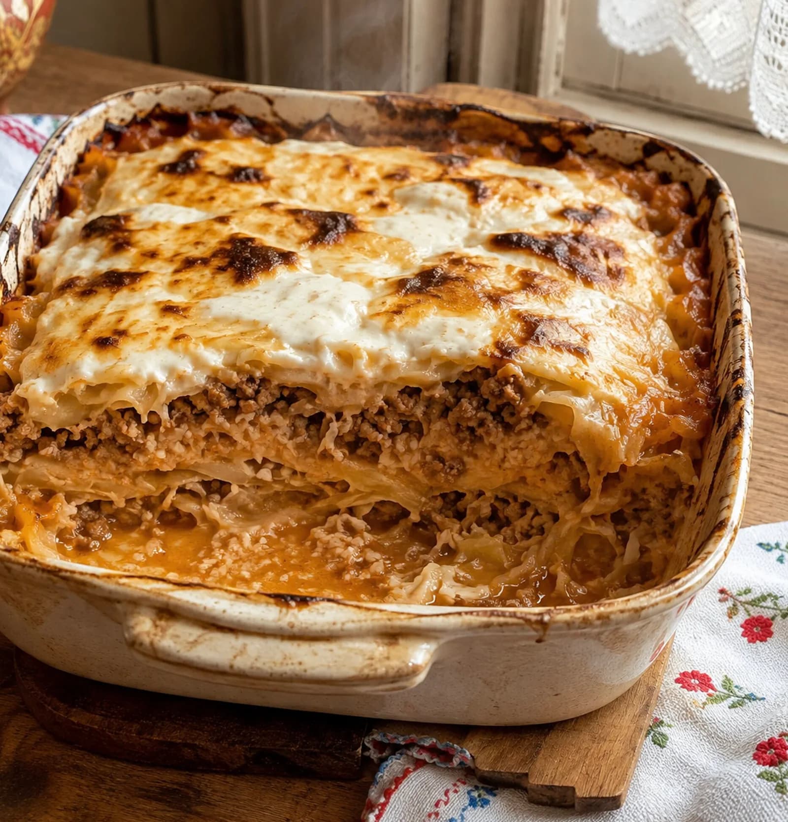 Tejfölös rakott káposzta recept