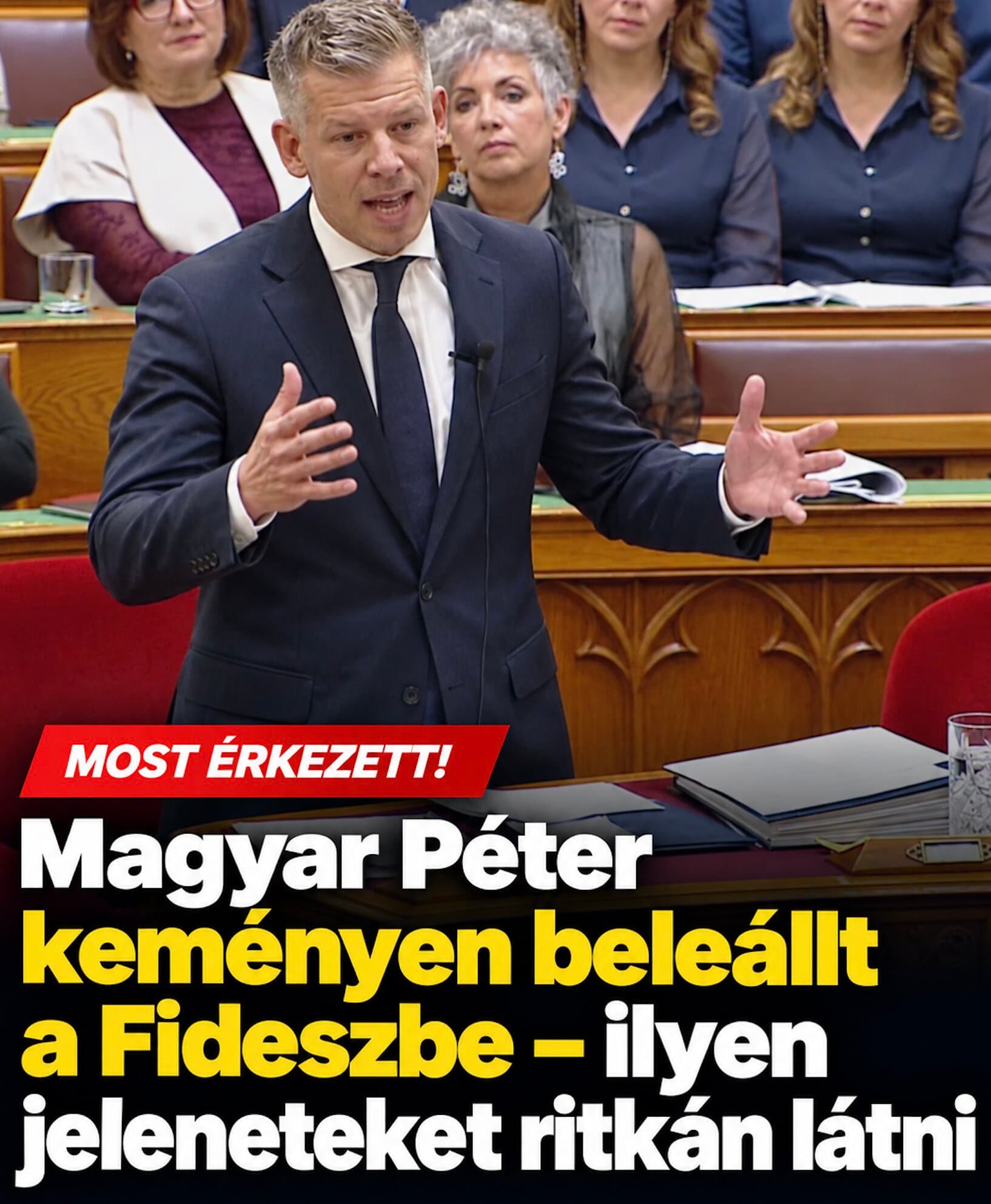 Magyar Péter keményen beleállt a Fideszbe – ilyen jeleneteket ritkán látni