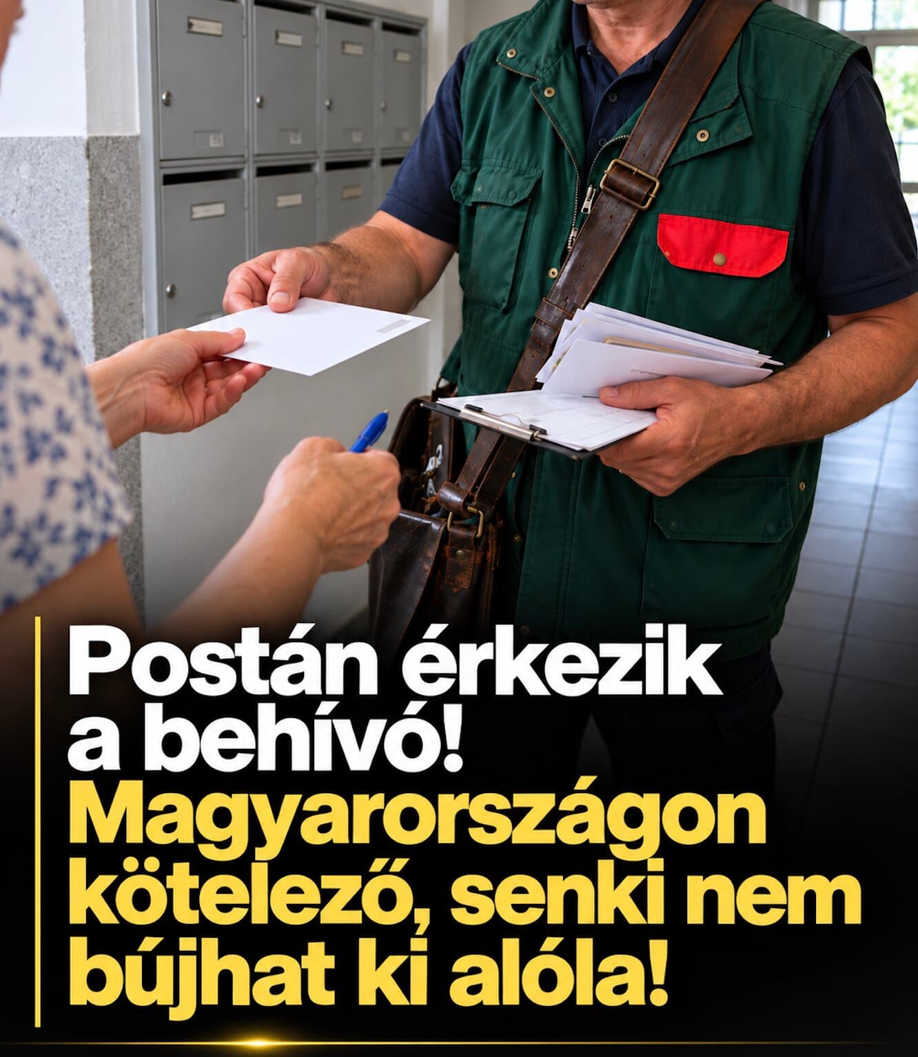 Postán érkezik a behívó! Magyarországon kötelező, senki nem bújhat ki alóla!