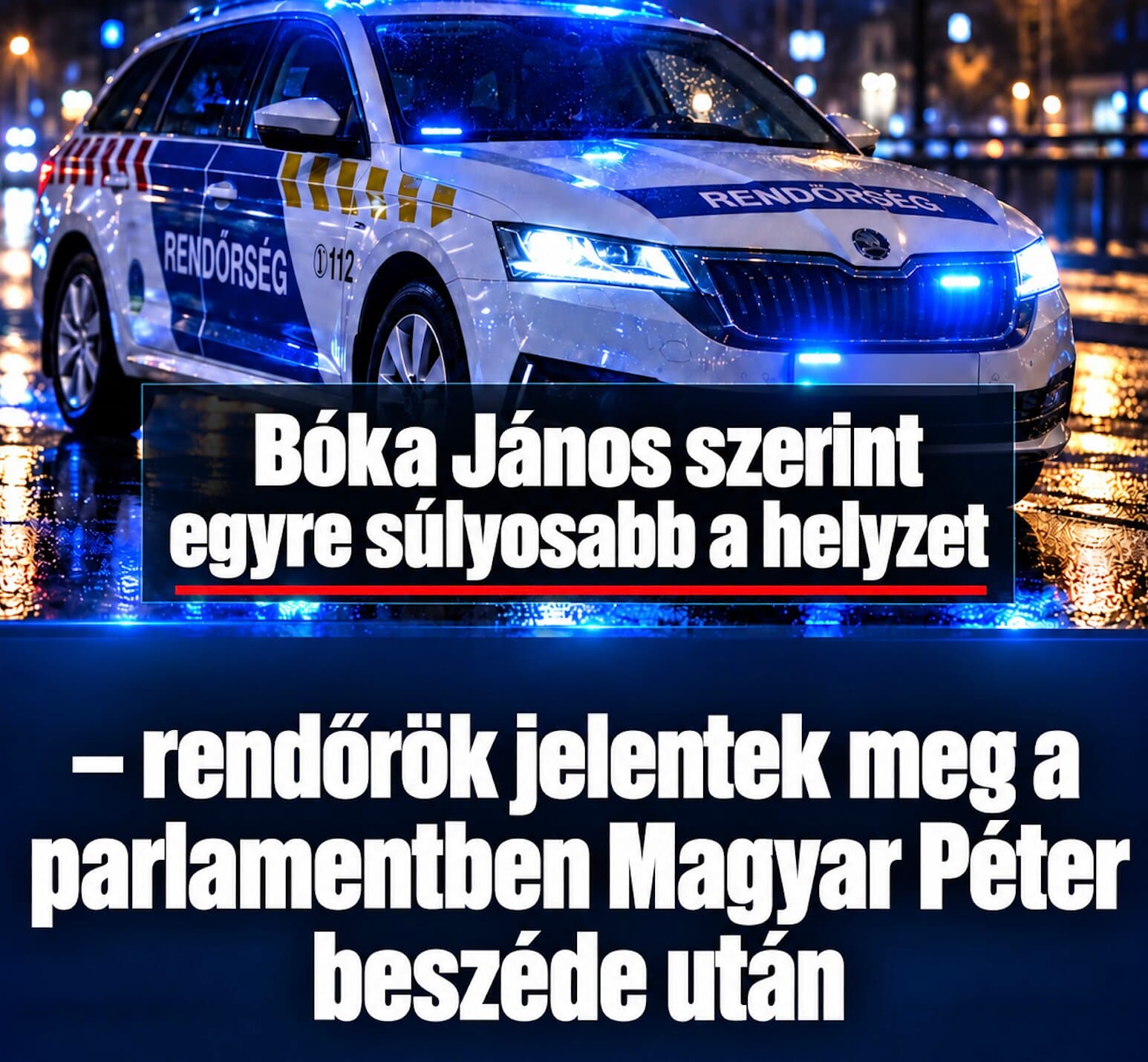 Bóka János szerint egyre súlyosabb a helyzet – rendőrök jelentek meg a parlamentben Magyar Péter beszéde után