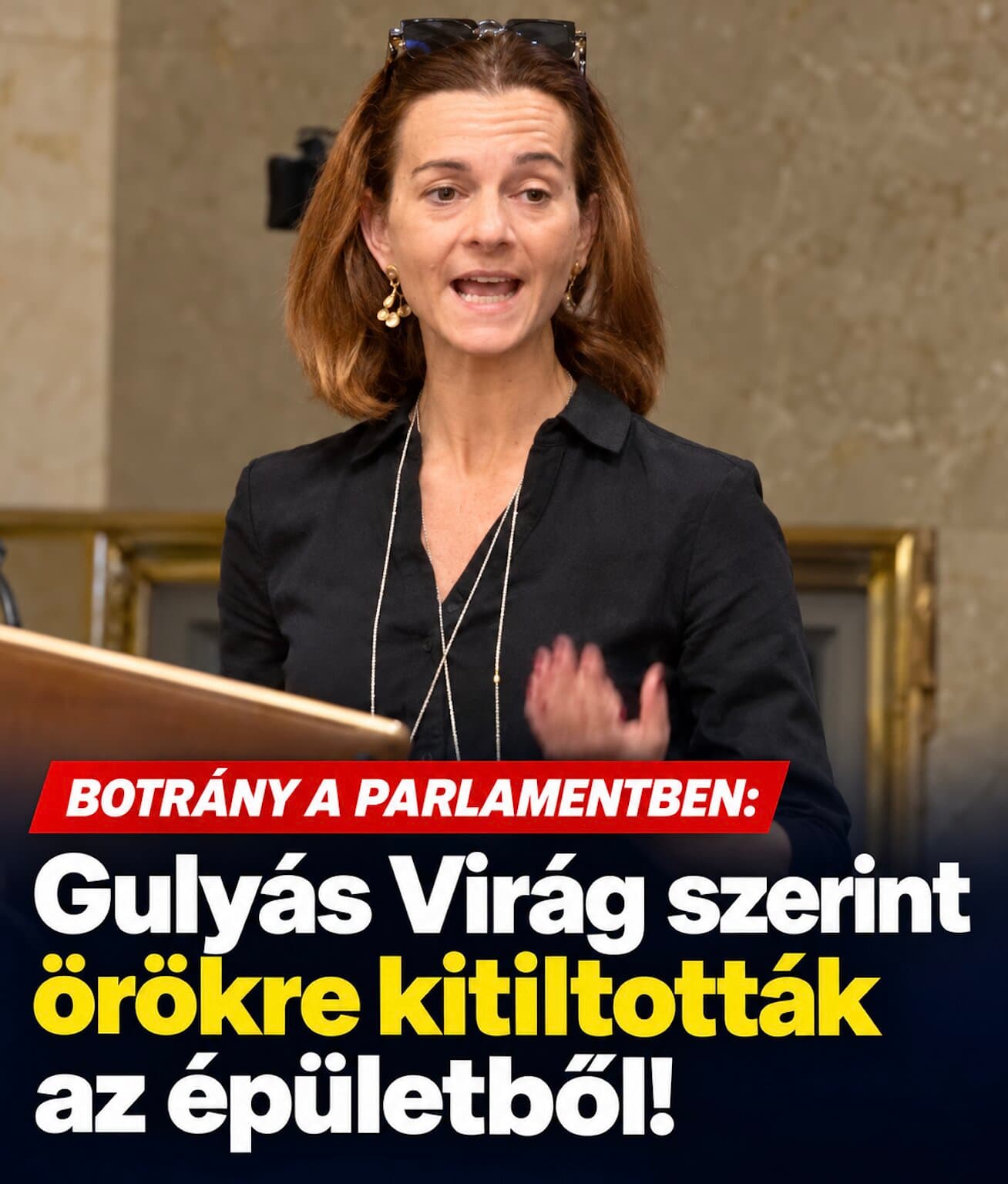 Botrány a parlamentben :Gulyás Virág örökös kitiltást kapott a Parlamentből
