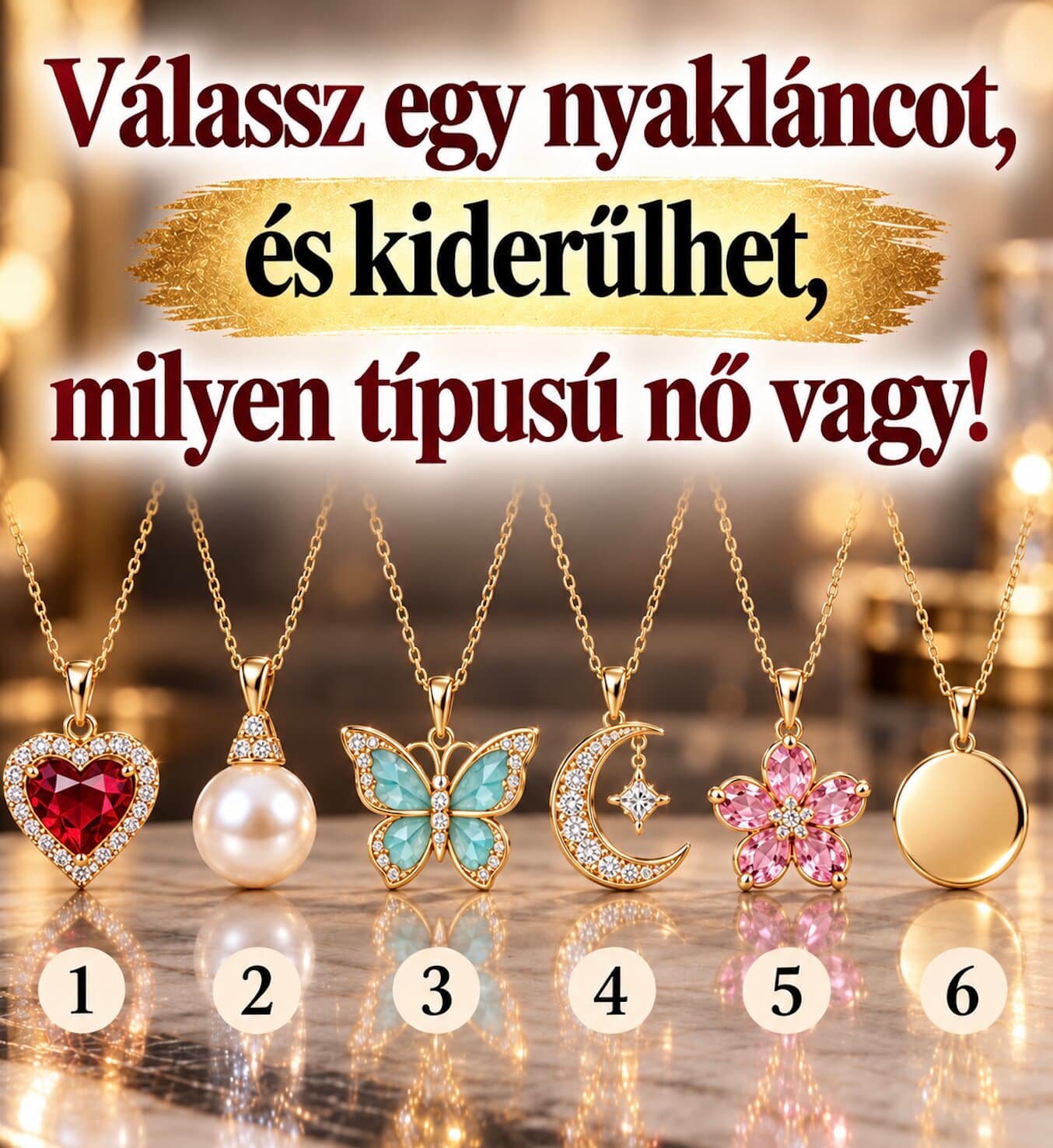 Válassz egy nyakláncot, és kiderülhet, milyen típusú nő vagy!
