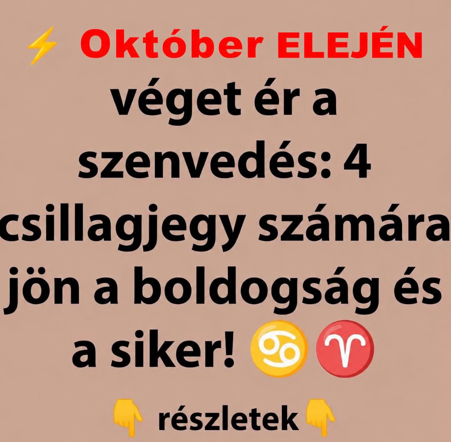 Október ELEJÉN véget ér a szenvedés: 4 csillagjegy számára jön a boldogság és a siker! ♋♈👇