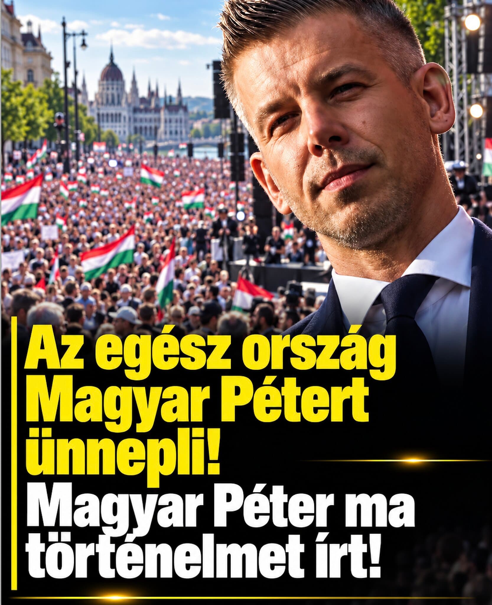 Az egész ország Magyar Pétert ünnepli! Magyar Péter ma történelmet írt!