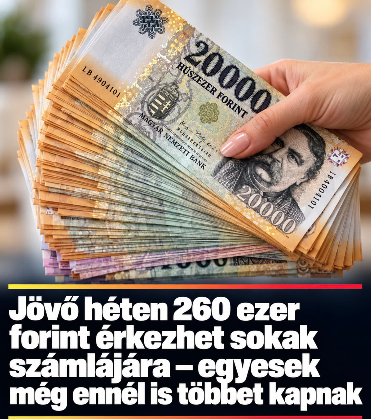 Jövő héten 260 ezer forint érkezhet sokak számlájára – egyesek még ennél is többet kapnak