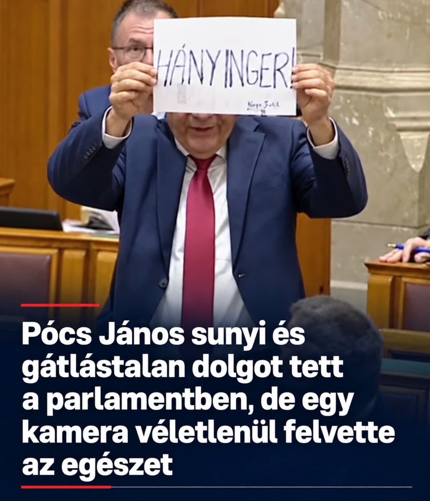 Pócs János sunyi és gátlástalan dolgot tett a parlamentben, de egy kamera véletlenül felvette az egészet!