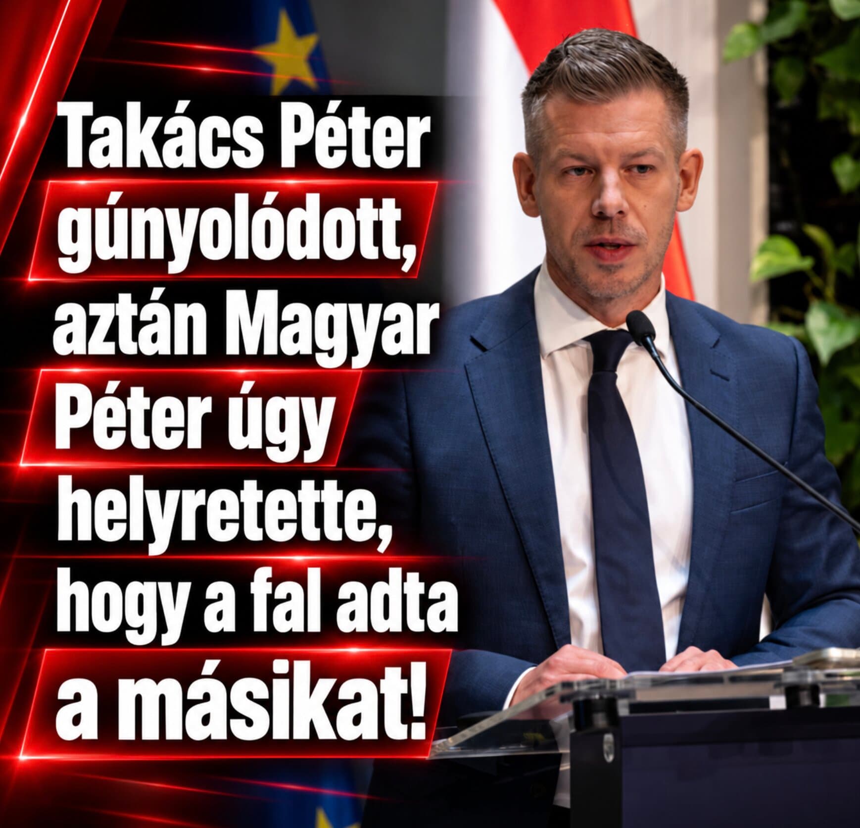 Takács Péter gúnyolódott, aztán Magyar Péter úgy helyretette, hogy a fal adta a másikat!