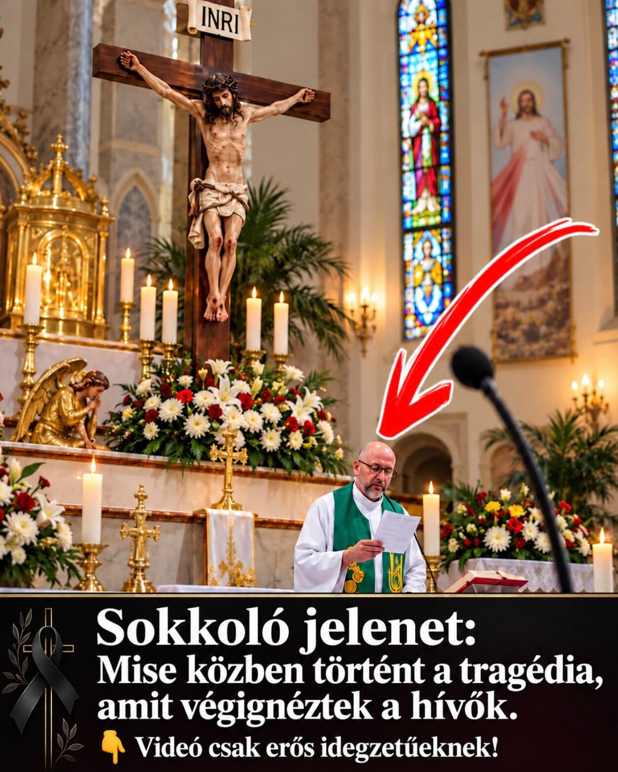 Sokkoló jelenet:Mise közben történt a tragédia, amit végignéztek a hívők.