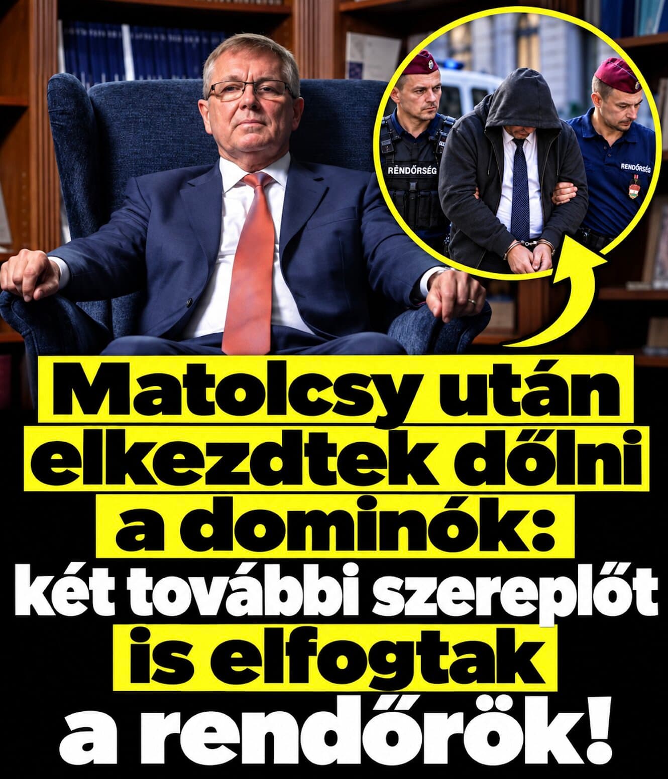 Már három ember őrizetben az MNB-ügyben: Matolcsy mellett két további szereplőt is elfogtak