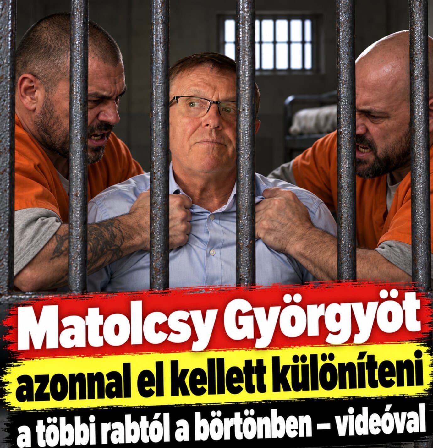 Matolcsy Györgyöt azonnal el kellett különíteni a többi rabtól a börtönben - videóval